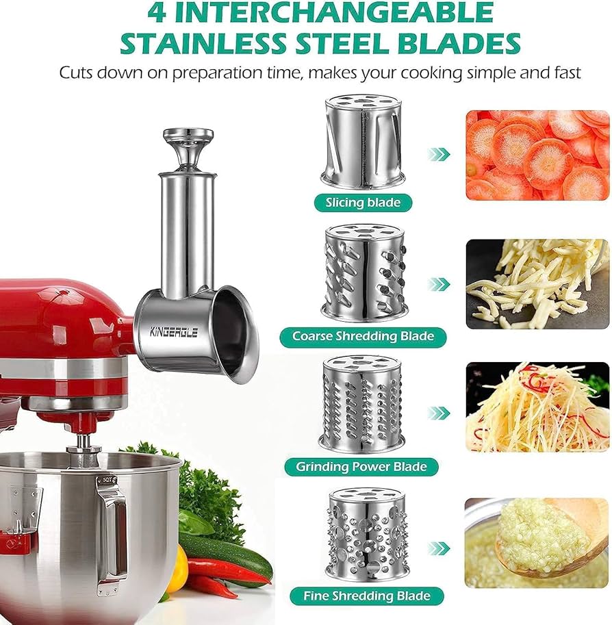 KitchenAid スライサー アクセサリー アタッチメント Amazon | ステンレススチールスライサーシュレッダー
